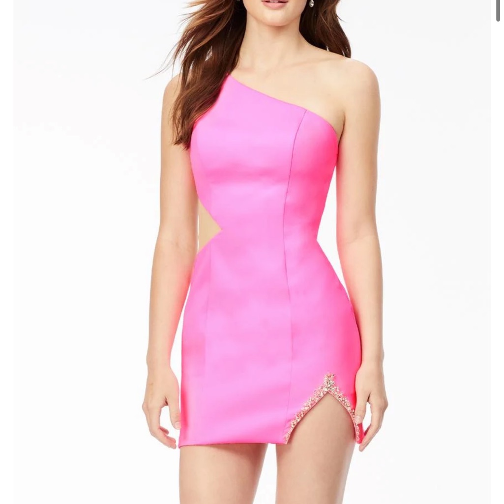 Ashley Lauren Pink Scuba Hoco Dress Size 6